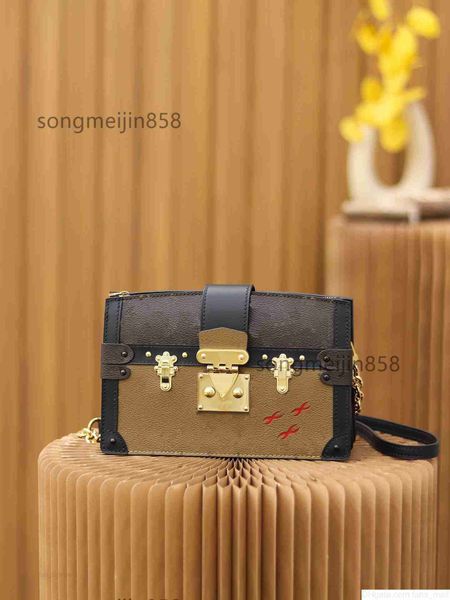 

trunk clutch box bag luxury designer bag classic shoulder bag clutch handbag genuine leather messenger crossbody package tote m43596 top
