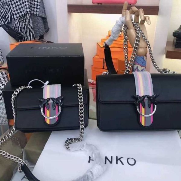 

designer pinkoo bags simple swallow bag 2023 new quality chain fashion embossed single shoulder messenger womens trend