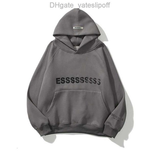 

jackets essentials luxury men's sweatshirts ess hoodies men women chest letter pullover loose hooded sweatshirt sweater casual hoodie, Black;brown