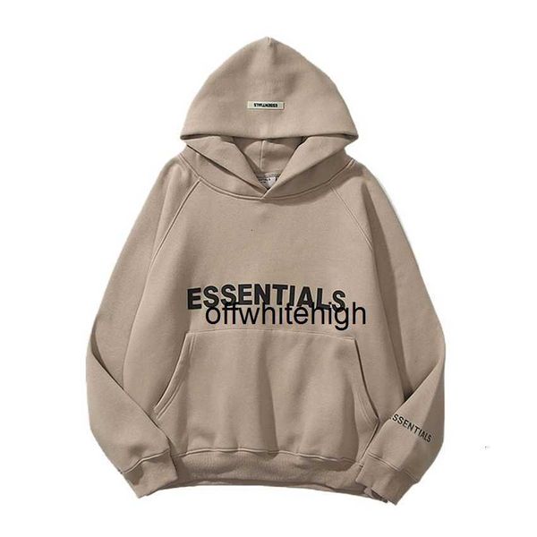 

brand hoodie sweatshirt essentials hoodie men's and women's sweatshirt reflective letter printed fleece super dalian brand hip hop, Black