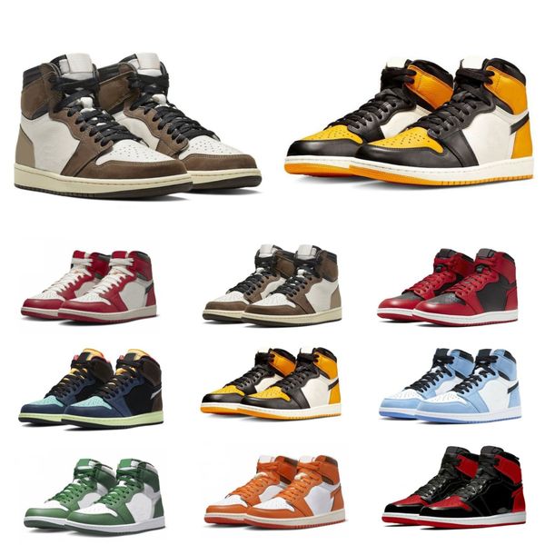 

basketball shoes 1s green starfish denim pollen bred patent dark mocha grey fog denim silver newstalgia shadow chicago men women travis