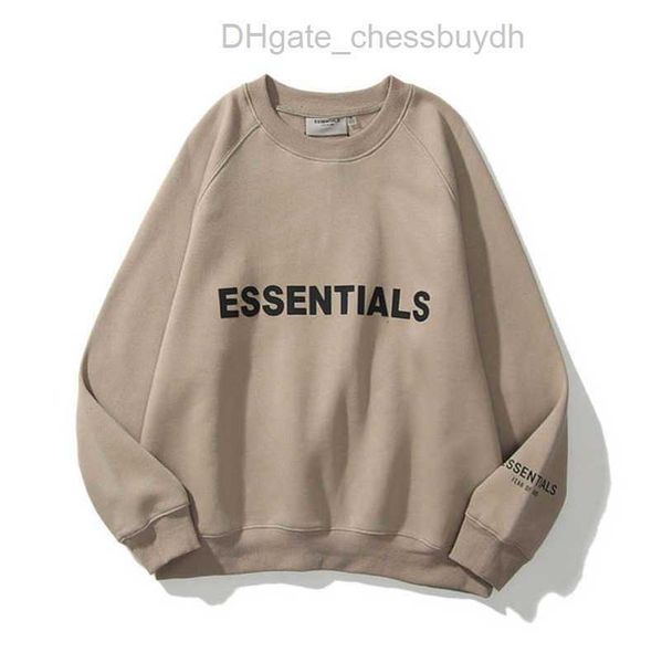 

ess luxury sweatshirts men's jackets hoodies men women essentials chest letter sweater sportswear hooded casual pullover couple jacket, Black