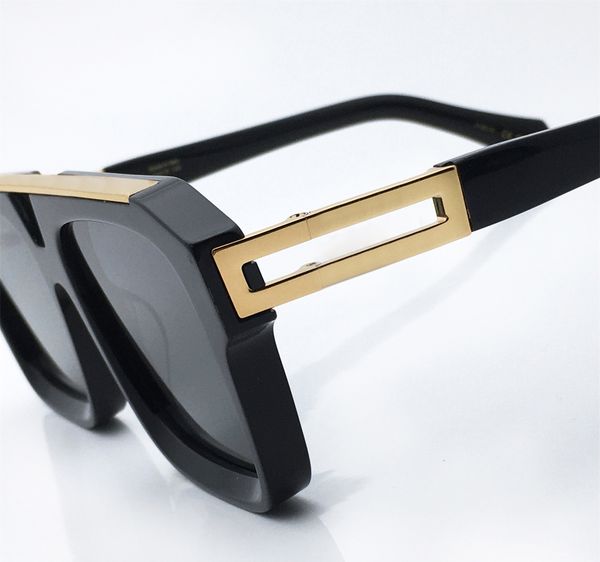 

fashion designer 1801 mascot pilot square sunglasses mens classic vintage trend glasses outdoor avant-garde style eye, White;black