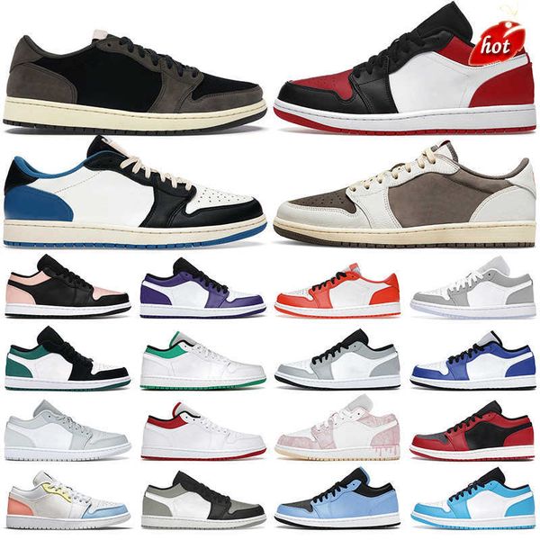 

2023 basketball shoes for men women 1 1s reverse mocha bred toe shadow black white shattered backboard starfish court purple mens trainers