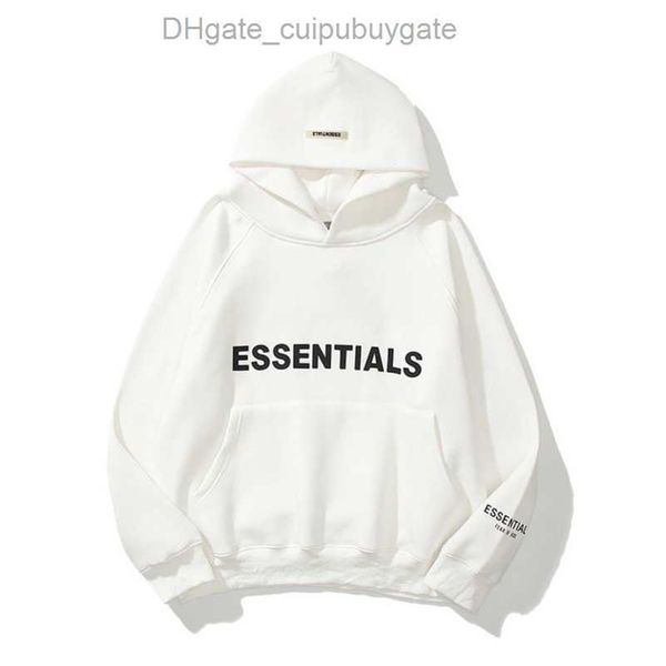 

jackets ess sweatshirts luxury men's hoodies men women essentials chest letter sweater sportswear hooded casual pullover couple jacket, Black