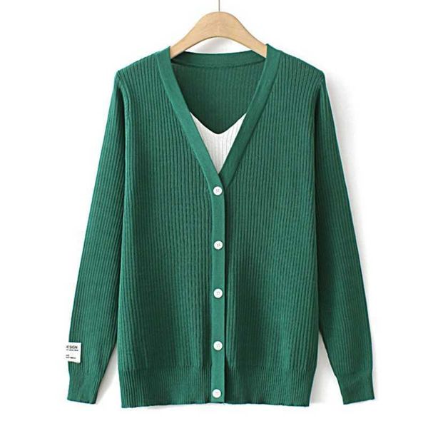 

women's sweaters knits tees 2022 autumn plus size women jumper 4xl slim fit high strecth sweater winter patchwork v-neck button decorat, White;black