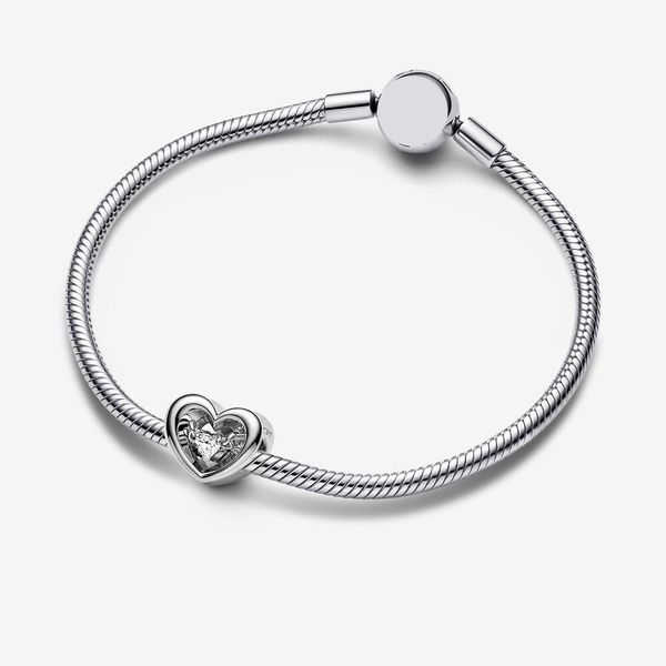 

bright love heart bead charms bracelet designer jewelry women fashion bracelet diy fit pandora style pendant, Golden;silver