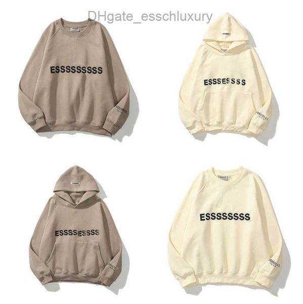 

essentials men's sweatshirts luxury jackets ess hoodies men women chest letter pullover loose hooded sweatshirt sweater casual hoodie, Black;brown