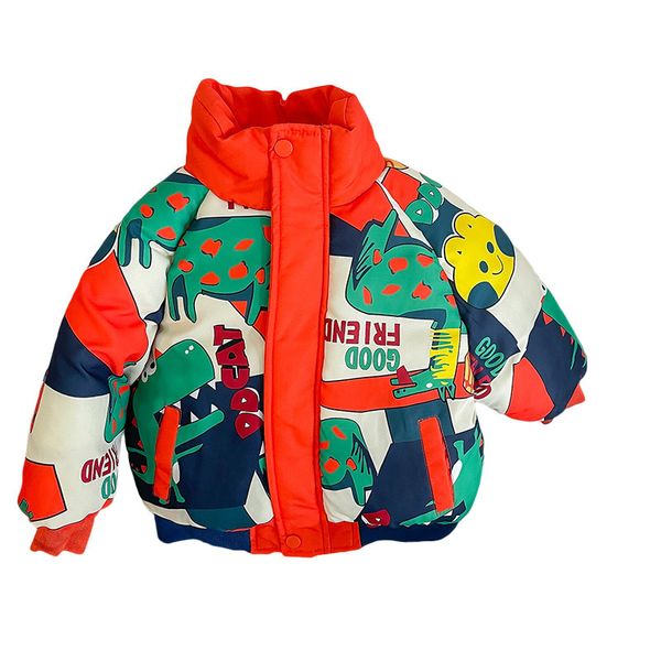 

coat winter children s cotton padded jacket cartoon boys girls thickened warm coats kids christmas outwear 230104, Blue;gray