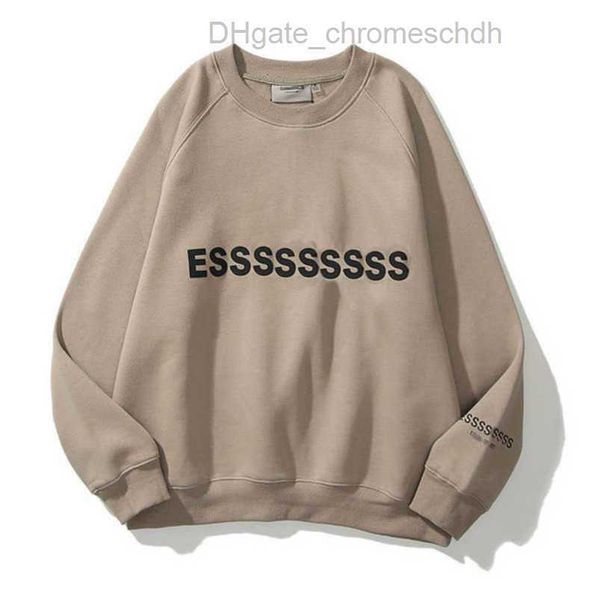 

luxury men's sweatshirts essentials jackets ess hoodies men women chest letter pullover loose hooded sweatshirt sweater casual hoodie, Black