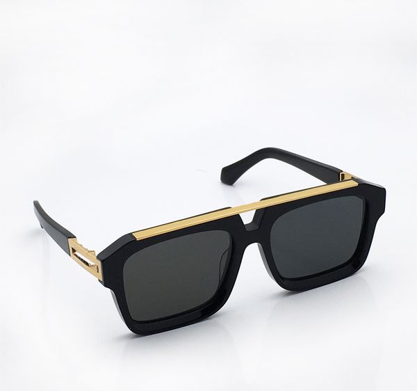 

fashion luxury designer 1801 mascot pilot square sunglasses mens classic vintage trend glasses outdoor avant-garde style eyewear anti-ultrav, White;black
