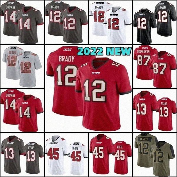 

football jerseys men women youth tampa''bay''buccaneers''87 rob gronkowski 12 tom brady 14 chris godwin 13 mik, Black;red