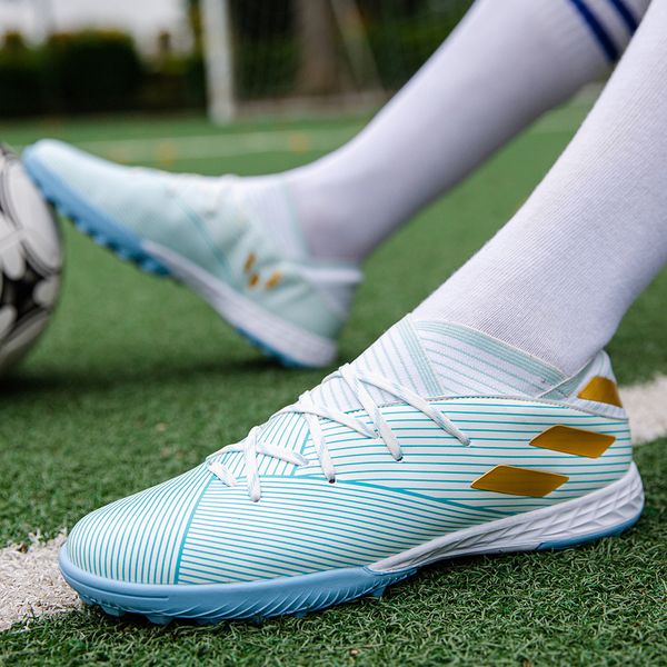 

dress shoes factory sold elastic belt children's football shoes men's and women's long nail lawn competition training shoes30, Black