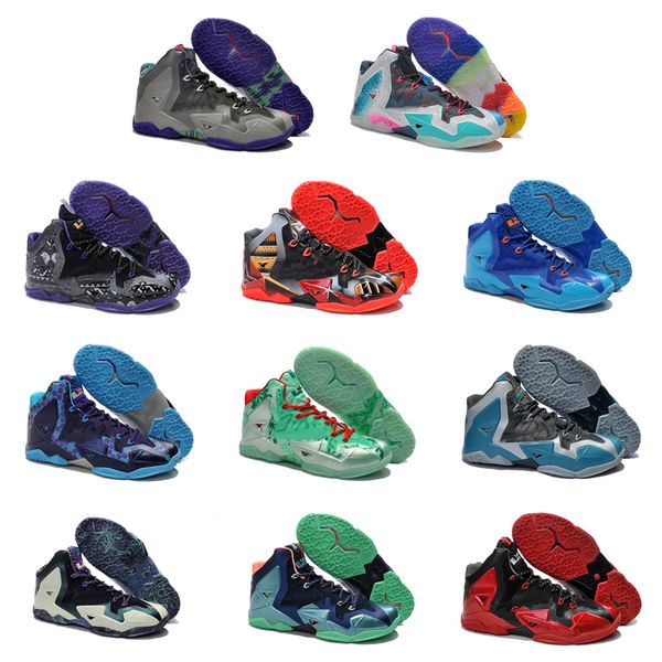 

men's lebrons 11 basketball shoes james lebron gator king metallic red miami nights gamma blue outdoors sports sneakers walking running
