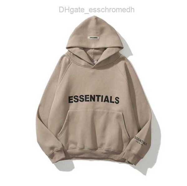 

jackets men's luxury ess sweatshirts hoodies men women essentials chest letter sweater sportswear hooded casual pullover couple jacket, Black