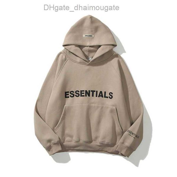 

men's ess sweatshirts luxury jackets hoodies men women essentials chest letter sweater sportswear hooded casual pullover couple sweats, Black;brown