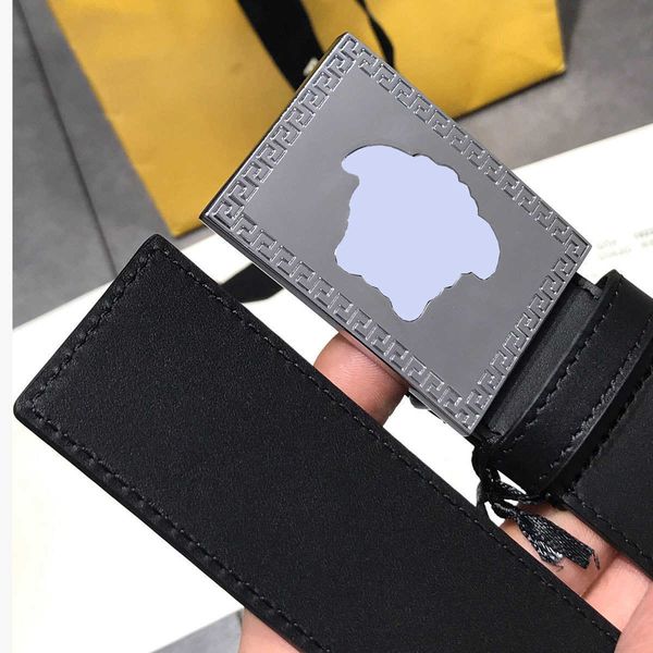 

fashion brand belt men women belts designer smooth gold sliver buckle belt cowhide leather soft feel comfortable width 3.8cm, Black;brown