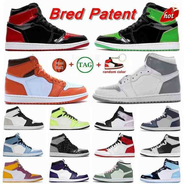 

2023 jumpman 1s basketball shoes high 1 unc blue royal red green sport shoe chicago sports sneakers, Black