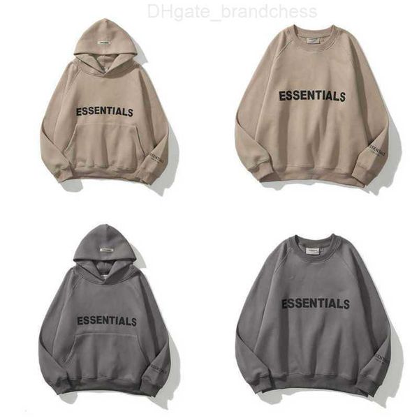 

luxury sweatshirts ess men's jackets hoodies men women essentials chest letter sweater sportswear hooded casual pullover couple jacket, Black