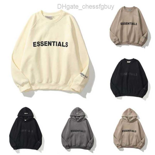 

sweatshirts luxury ess men's jackets hoodies men women essentials chest letter sweater sportswear hooded casual pullover couple jacket, Black