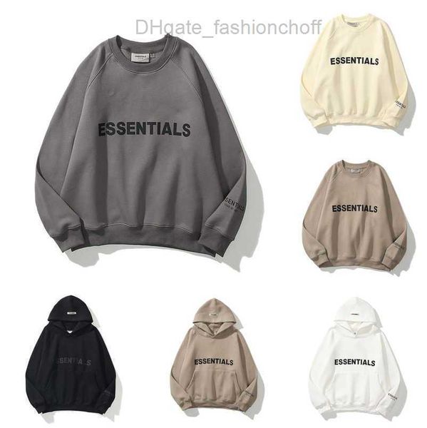 

ess luxury men's sweatshirts jackets hoodies men women essentials chest letter sweater sportswear hooded casual pullover couple sweats, Black;brown