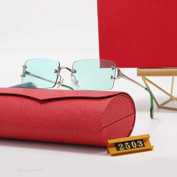 

blue designer sunglasses for men and women summer style anti-ultraviolet vintage 58mm retro sunglass square plate frameless fashion good, White;black