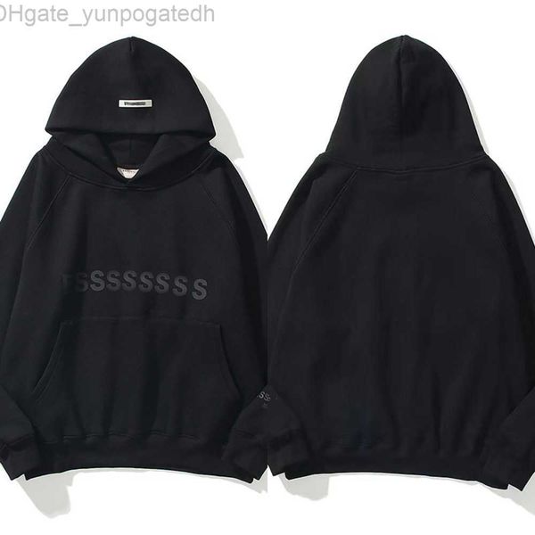 

essentials luxury sweatshirts jackets men's ess hoodies men women chest letter pullover hoodie hooded loose sweater casual sweatshirt, Black;brown