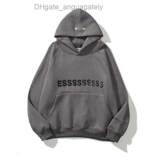 

jackets essentials luxury men's sweatshirts ess hoodies men women chest letter pullover loose hooded sweatshirt sweater casual hoodie, Black;brown