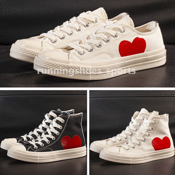 

all shoe cdg canvas play love with eyes hearts 1970 1970s big eyes beige black classic casual skateboard sneakers 35-44 r6