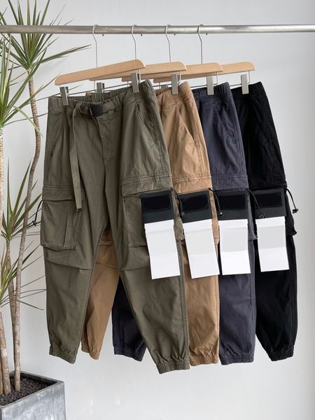

designer cargo pants mens is land trousers konng gonng multi big pocket pant military island style vintage side pocket bound leg islands jog, Black