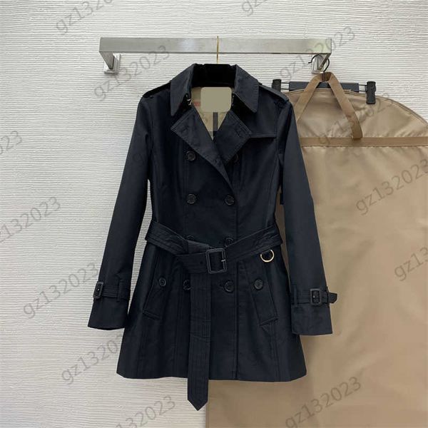

trenchs coat womens front windproof double row button lapel jackets belt corset waist slim autumn winter style outerwear trench coats for wo, Tan;black