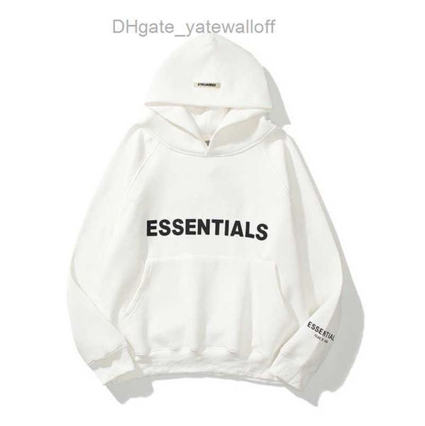 

sweatshirts ess men's luxury jackets hoodies men women letter essentials pullover hoodie hooded hip hop loose sweater casual sweatshir, Black