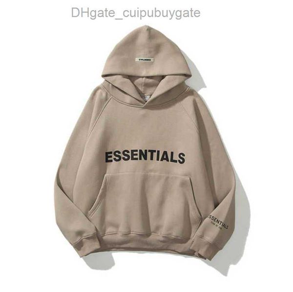 

luxury men's sweatshirts jackets ess hoodies men women letter essentials pullover hoodie hooded hip hop loose sweater casual sweatshir, Black