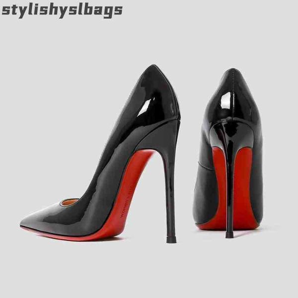 

dress shoes dress shoes fashion women high brand red pointed bottom pumps black thin heel 8cm 10cm 12cm shallow wedding shoes 43 010523h