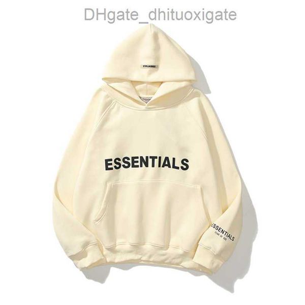 

sweatshirts luxury men's ess jackets hoodies men women essentials chest letter sweater sportswear hooded casual pullover couple jacket, Black