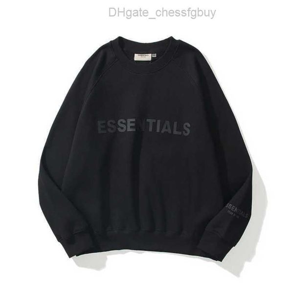 

ess luxury sweatshirts men's jackets hoodies men women essentials chest letter sweater sportswear hooded casual pullover couple jacket, Black