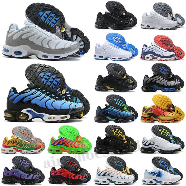 

tn plus mens shoes volt black hyper psychic blue oreo purple womens breathable fashion sports sneakers trainers, White;red