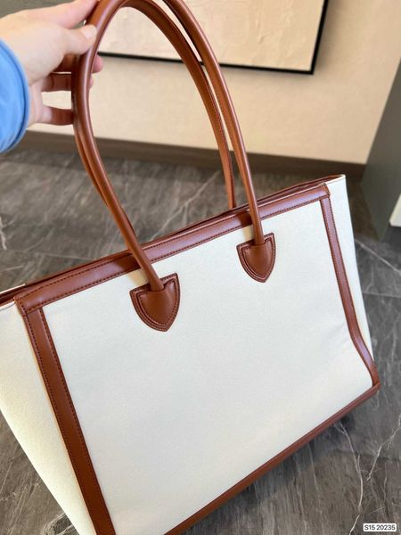 

5a canvas tote bag handbags women shoulder bag leather designer large tote 42cm