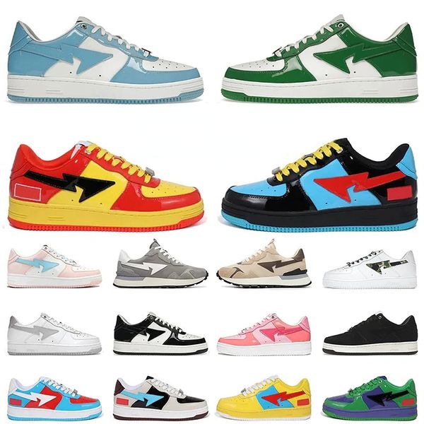 

2023 designer casual shoes platform sneakers sk8 sta patent leather green jjjjound black white plate-forme for men women trainers jogging eu