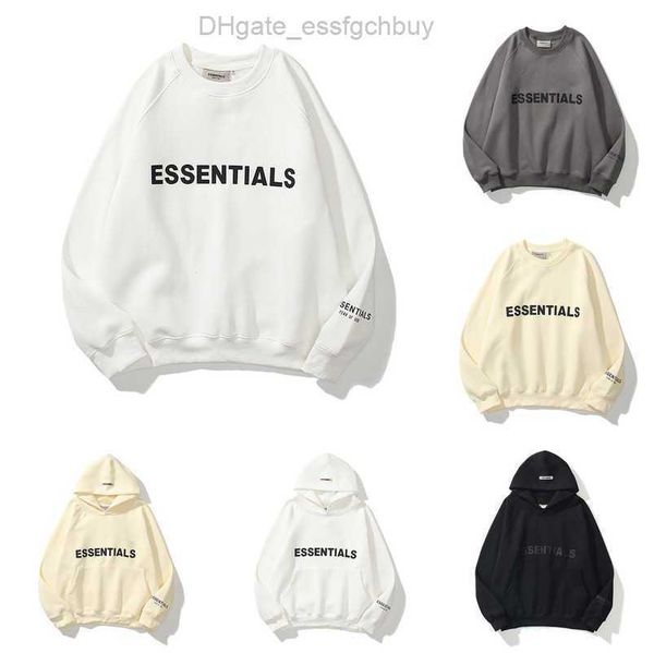 

luxury men's ess sweatshirts jackets hoodies men women essentials chest letter sweater sportswear hooded casual pullover couple sweats, Black;brown