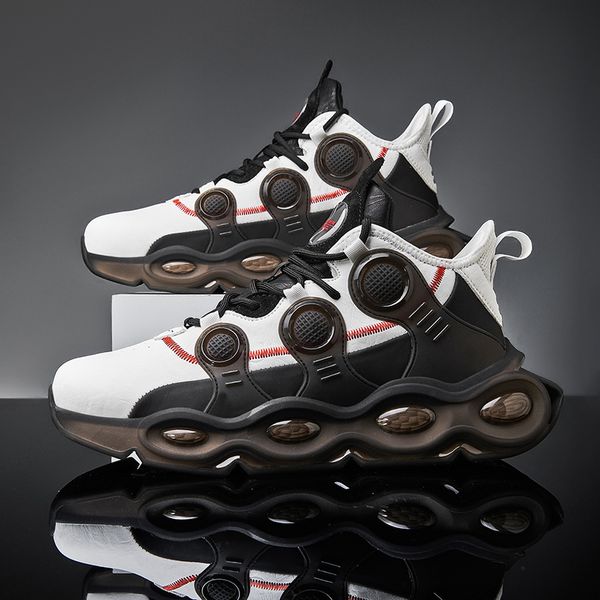 

dress shoes teenage hightrendy sneakers men antiskid running women height increasing jogging footwear spring zapatillas 230105, Black