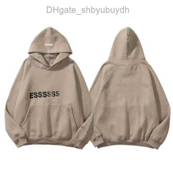 

essentials men's sweatshirts luxury jackets ess hoodies men women chest letter pullover loose hooded sweatshirt sweater casual hoodie, Black