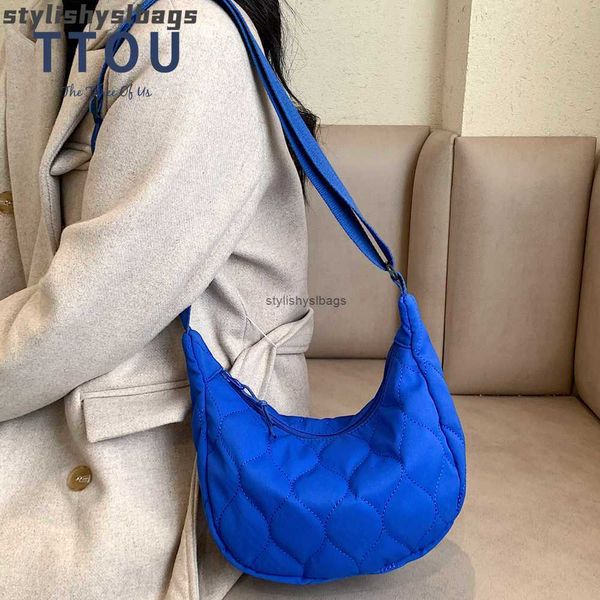 

totes fashion space pad cotton women shoulder bag quality quilted handbag nylon down feather crossbody bag female winter new year 2022 01052
