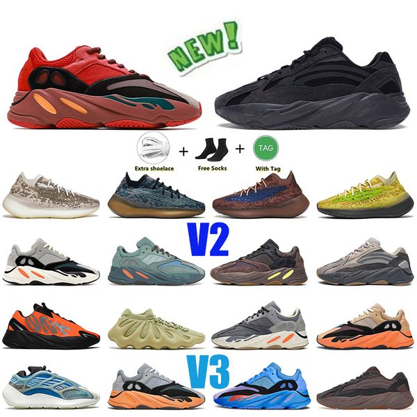 

2023 700 running shoes wave west casual shoes v2 v3 sun amber cream bright cyan teal vanta mauve salt salte geode inertia static analog 700s