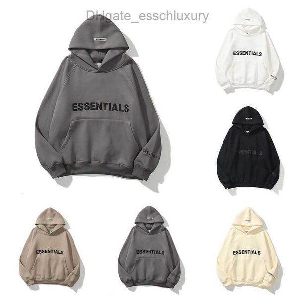 

men's ess sweatshirts luxury jackets hoodies men women letter essentials pullover hoodie hooded hip hop loose sweater casual sweatshir, Black;brown