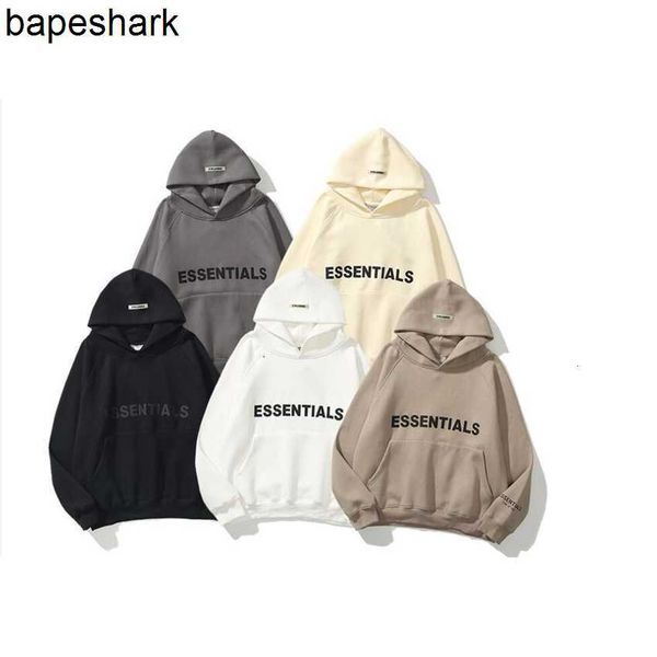 

hoodie jacket double thread essentials fashion brand new product stamping couple hoodie sweatshirt, Black;brown