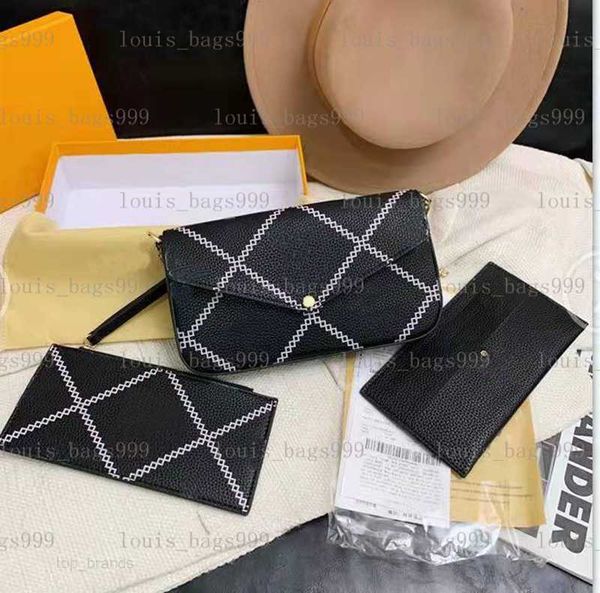 

3pcs/set women shoulder bag multi accessories luxury handbag messenger chain strap purse clutch tote function wallet top