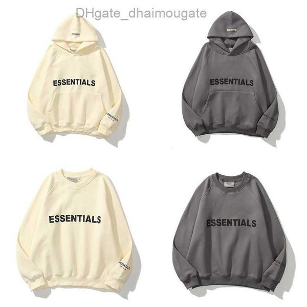 

men's sweatshirts luxury ess jackets hoodies men women essentials chest letter sweater sportswear hooded casual pullover couple sweats, Black;brown