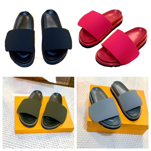 

designer woman sandals men embossed brown slippers foam runner cream sliders wholesale prices comfort platform wedge thick bottom couple mod, Black