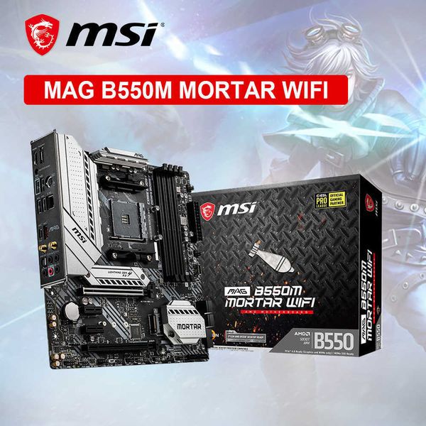

msi new mag b550m mortar wifi motherboard micro-atx amd b550m ddr4 128g am4 supports amd ryzen cpu kit processador placa mae